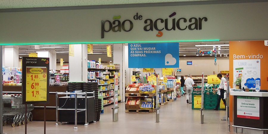 Pão de Açúcar är en av många populära matbutiker i Caldas da Rainha som ligger på källarplanet i shoppingcentret La Vie.